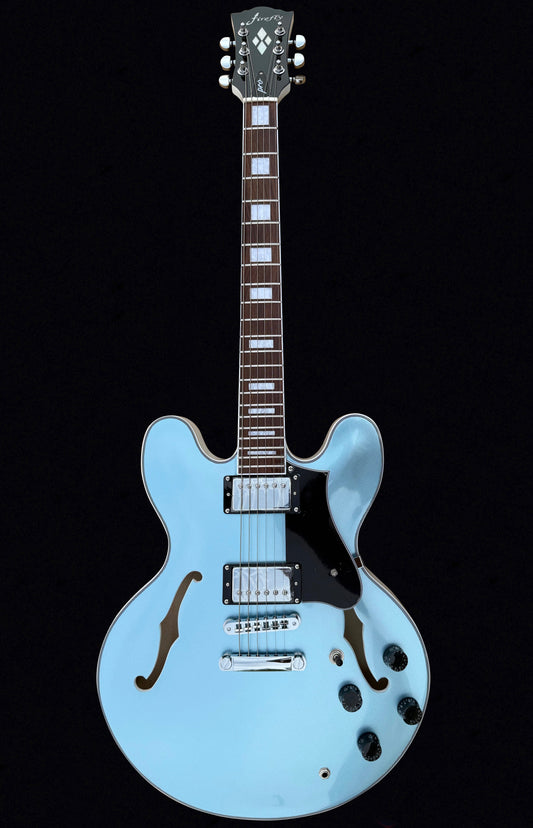 Firefly FF338PRO Full Size Semi Hollow body Electric Guitar (Metallic Blue Color)