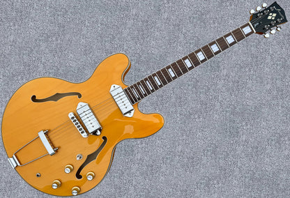 Firefly FF338PRO Full Size Semi Hollow body P90 Pickups Electric Guitar (Nature Color)