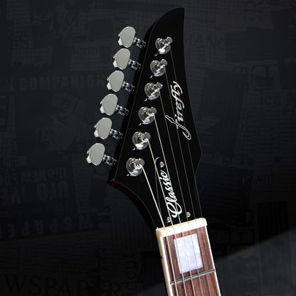 Firefly FFLX Solid Body Electric Guitar,Mahogany Guitar body,Stainless steel and ball end frets,rosewood fretboard(Purple Color)