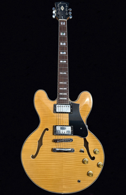 New Firefly Full Size Semi Hollow body Electric Guitar (Natural Color)
