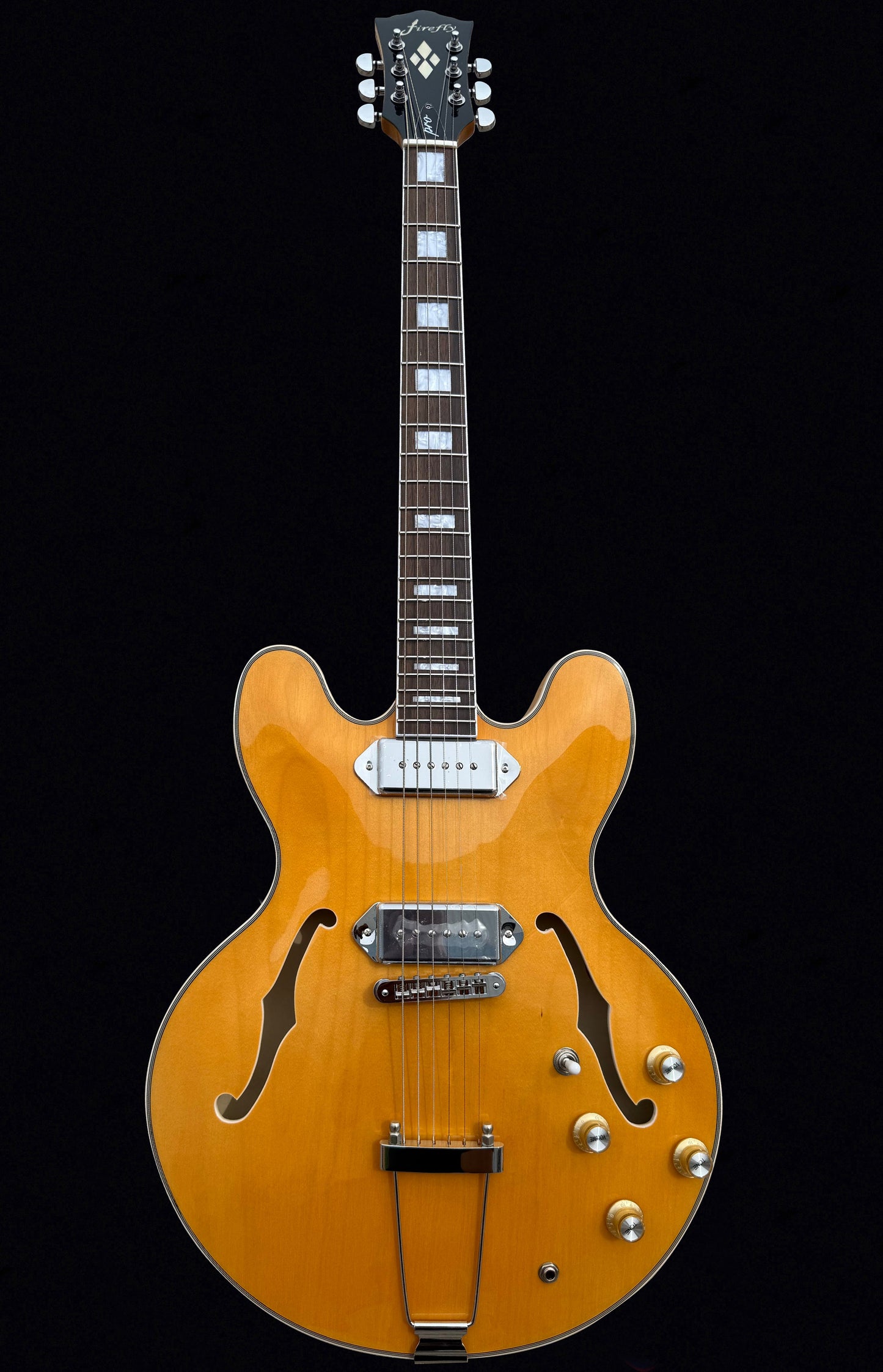 Firefly FF338PRO Full Size Semi Hollow body P90 Pickups Electric Guitar (Nature Color)