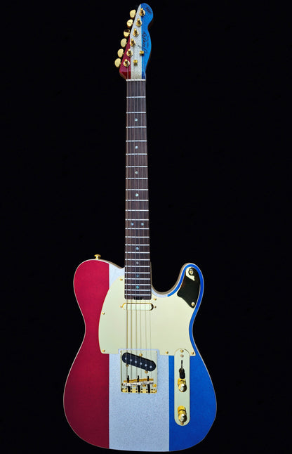 New Firefly FFTL Classic Model Electric Guitar (Red/Silver/Blue Stripes Color)