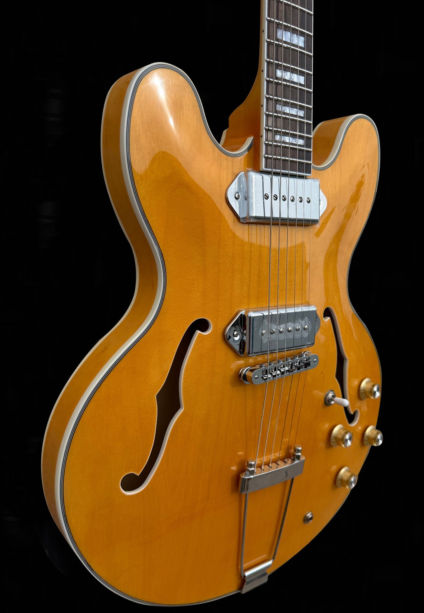 Firefly FF338PRO Full Size Semi Hollow body P90 Pickups Electric Guitar (Nature Color)