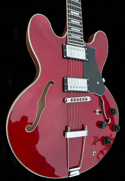 Firefly FF338PRO Full Size Semi Hollow body Electric Guitar (Transparent Red Color)